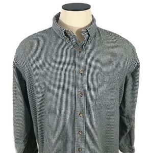 Black & White Micro Check Flannel Casual Shirt VTG